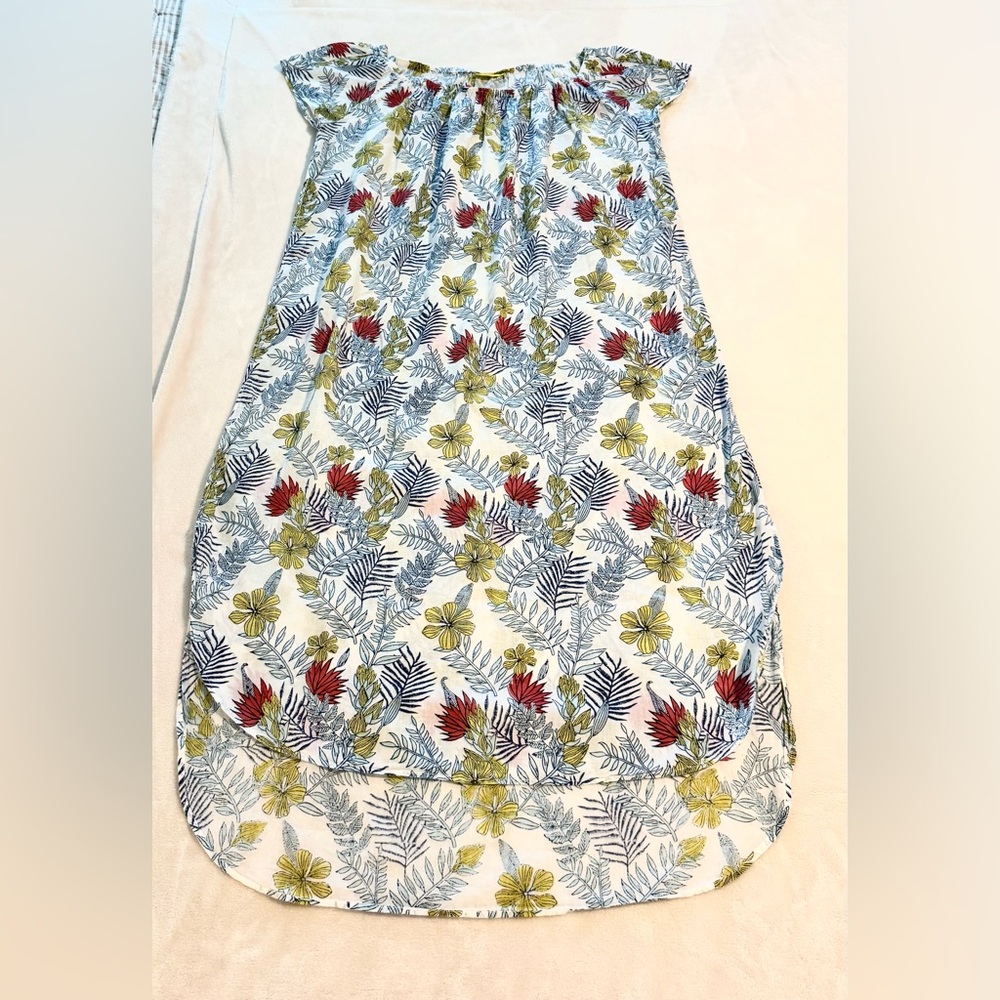 Roberta Roller Rabbit 100% Cotton Tropical Floral Nightgown/Coverup Women’s Xs - Picture 6 of 10